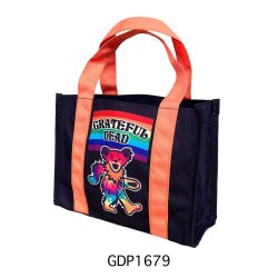 画像1: スクエアミニトートバッグ (デッドベア/ブラック)