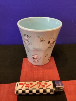 画像1: スヌーピー　メラミンカップ（ミュージック　ブルー）