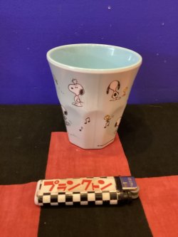 画像2: スヌーピー　メラミンカップ（ミュージック　ブルー）