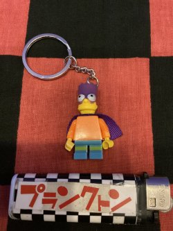 画像1: LEGO風ブロック　キャラクターキーホルダー(シンプソンズ/バートマン)