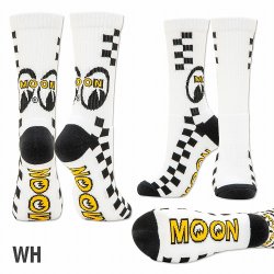 画像1: ムーンアイズ　ハイソックス　ボーダーソックス　靴下（MOON Checker Line Socks）