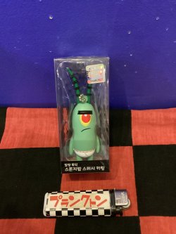 画像1: スポンジボブ　フィギュア　ボールチェーン(パンツ　プランクトン)