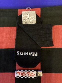 画像2: スヌーピー　レディース靴下　ロング　ロゴシシュウソックス　（ブラック）14