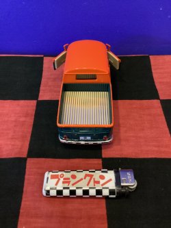 画像3: 1963年ワーゲンバス　ダブルキャブ　ミニカー（オレンジ×ダークグリーン）