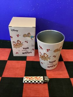 画像1: ディズニー　　NUTS　ステンレスタンブラー（チップとデール　ベージュ）