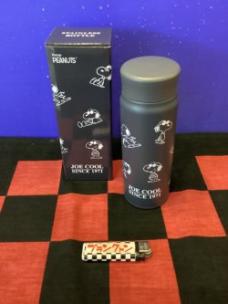 画像1: スヌーピー　ステンレス製携帯用まほうびん　ステンレスボトル　水筒（JOE COOL  ブラック）