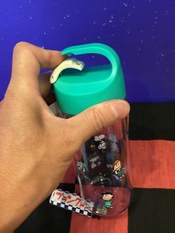 画像4: スヌーピー　ドリンクボトル　カラビナフック付き（グリーン/フレンズ）