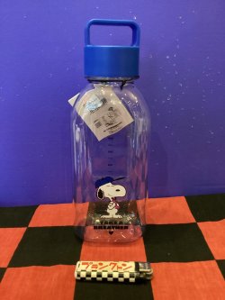画像1: スヌーピー　ドリンクボトル(L) （クリア/ブルー)