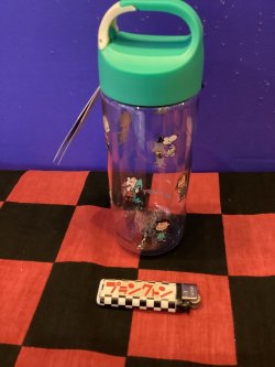 画像2: スヌーピー　ドリンクボトル　カラビナフック付き（グリーン/フレンズ）
