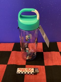 画像1: スヌーピー　ドリンクボトル　カラビナフック付き（グリーン/フレンズ）