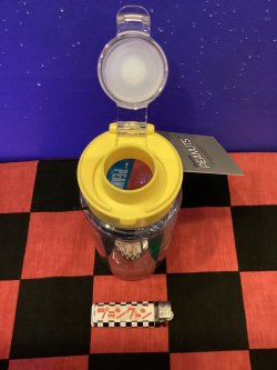 画像4: スヌーピー　ドリンクボトル　ネックストラップ付き　（クリア/イエロー/フライングエース）