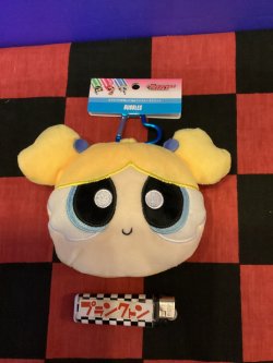 画像1: パワーパフ　ガールズ　カラビナ付きぬいぐるみファスナーマスコット（バブルス）