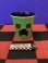 画像1: マインクラフト　マイクラ　メラミンカップ（MINECRAFT /グリーン×ブラック） (1)