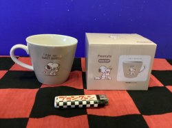 画像1: スヌーピー　マグカップ  (ハート　レター）