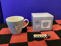 画像1: スヌーピー　マグカップ  (グレー　サングラス）