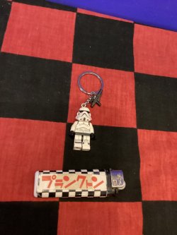 画像1: LEGO風ブロック　キャラクターキーホルダー(スターウォーズ　ストームトルーパー）