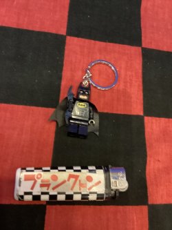 画像1: LEGO風ブロック　キャラクターキーホルダー(バットマン）