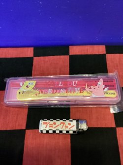 画像1: スポンジボブ　お箸&スプーンセット（ボブ/パトリック/ハートエンジェル）