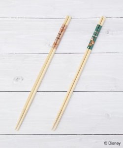 画像3: 菜箸 2P チップ&デール (ブラウン/グリーン/ハッピー)