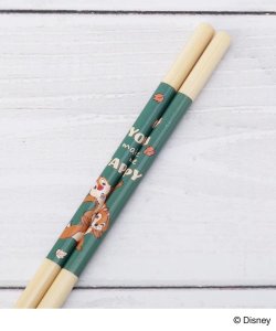 画像4: 菜箸 2P チップ&デール (ブラウン/グリーン/ハッピー)