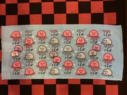 画像1: フェイスタオル（おえかきさん/くらげさん）