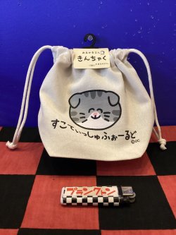 画像2: マチ付き巾着（おえかきさん/すこてぃっしゅふぉーるど）