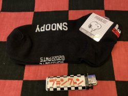 画像1: スヌーピー　バックポイント　レディース靴下（ハウス/ブラック）42