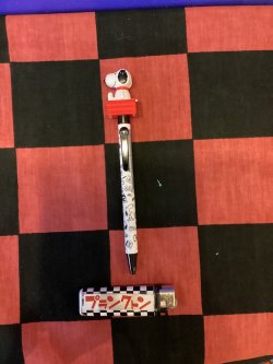 画像2: スヌーピー　アクションボールペン（ハウス／本体黒/インク黒）