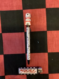 画像1: スヌーピー　アクションボールペン（ハウス／本体黒/インク黒）