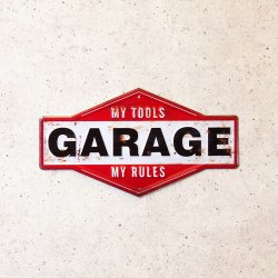 画像1: アンティークエンボスプレート　［GARAGE MY TOOLS］