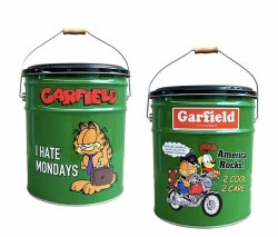 画像1: ガーフィールド　オイル缶スツール　（グリーン）