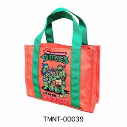 画像1: スクエアミニトートバッグ (タートルズ/オレンジ)