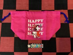 画像1: スヌーピー　ランチバッグ　マチ付きランチ巾着(BEANIE)