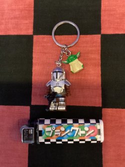 画像1: LEGO風ブロック　キャラクターキーホルダー(スターウォーズ/マンダロリアン&グローグー）