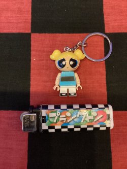画像1: LEGO風ブロック　キャラクターキーホルダー(パワーパフガールズ/バブルス)
