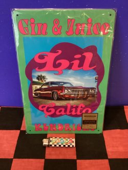 画像1: アメリカン　アンティーク風メタルプレート（GIN&JUICE)