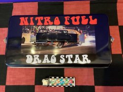 画像1: レトロヴィンテージ　ブリキ缶ツールボックス　(ピンク/フラミンゴ)