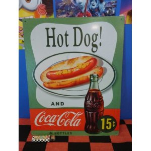 画像: コカ・コーラ　ブリキプレート（Hot Dog!）