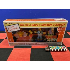 画像: シンプソンズ　ダイキャストメタルフィギュア　（WILLIE&BART&GRAMPA&KRUSTY/ウィリー&バード&グランパ&クリスティ） デッドストック品