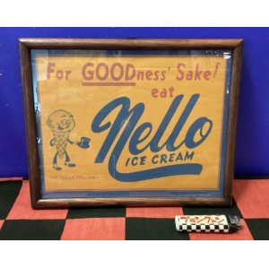 画像: 額入りポスター（hello ICE CREAM）