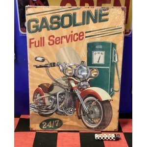 画像: ヴィンテージサインボード　ウッドボードプレート(GASOLINE Full Service)