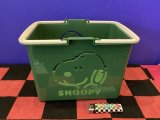画像: スヌーピー　カラーバスケット（カーキ）