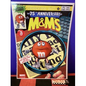 画像: m&m's　キャラクターポスター（オレンジ/虫眼鏡）