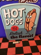 画像: アンティークエンボスプレート（HOT DOGS　ホットドッグ ）