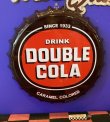 画像1: サインプレート（ボトルキャップ/DOUBLE DRINK/DOUBLE COLA）