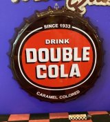 画像: サインプレート（ボトルキャップ/DOUBLE DRINK/DOUBLE COLA）