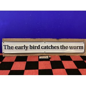 画像: エンボスメタルサインプレート　(The early bird catches the worm)