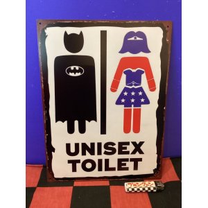 画像: アンティークメタルプレート（DC　UNISEX TOILET/トイレ）