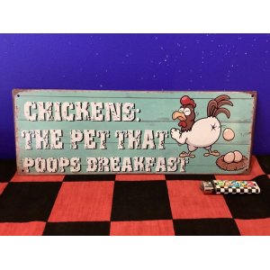 画像: アンティークメタルプレート　ミニプレート　(POOPS BREAKFAST／chicken/ニワトリ)