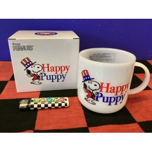 画像: スヌーピー　耐熱ガラス マグカップ（HAPPY PUPPY）